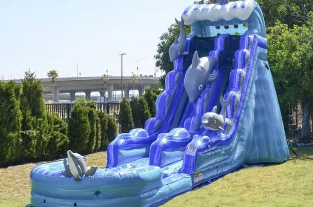 Ocean-Themed Inflatable Water Slide Safety for Families